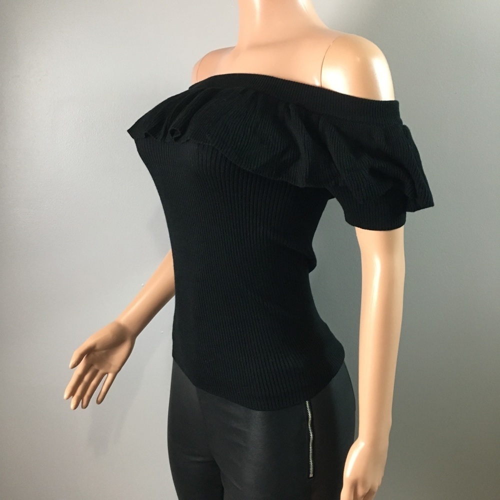 Hooked up ribbed cold shoulder top - Picture 2 of 7